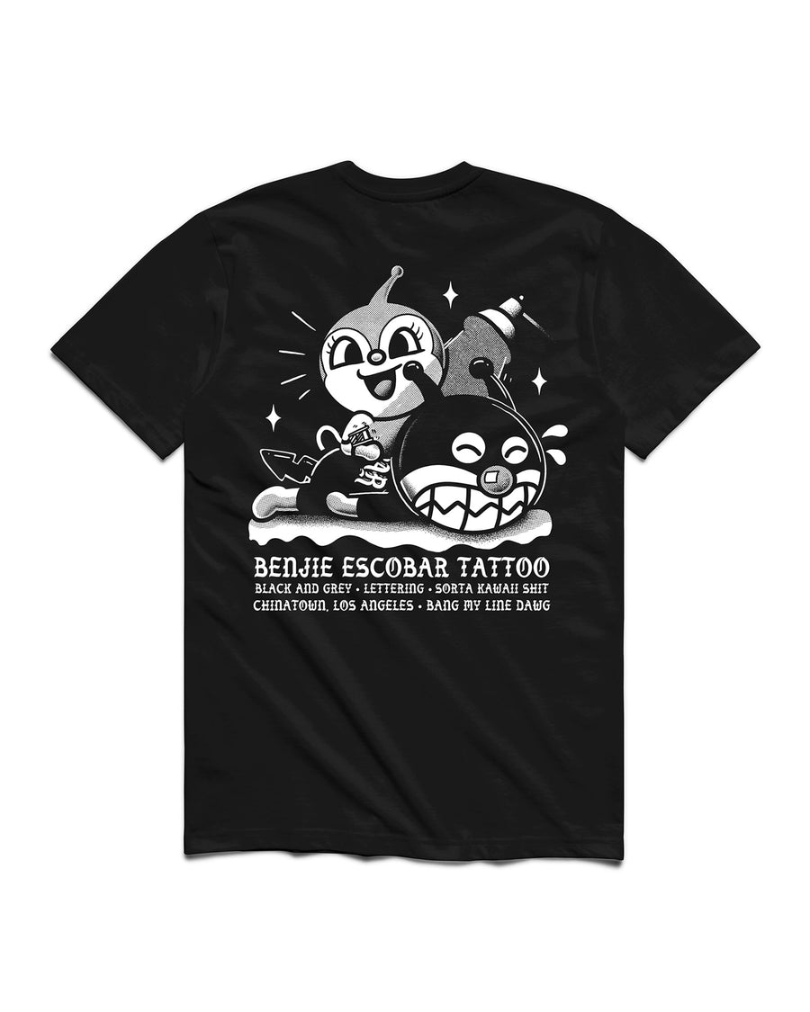 Benjie Tattoo Shop Shirt 2 T-Shirt (Black)