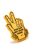 Stay Safe Orange Pin