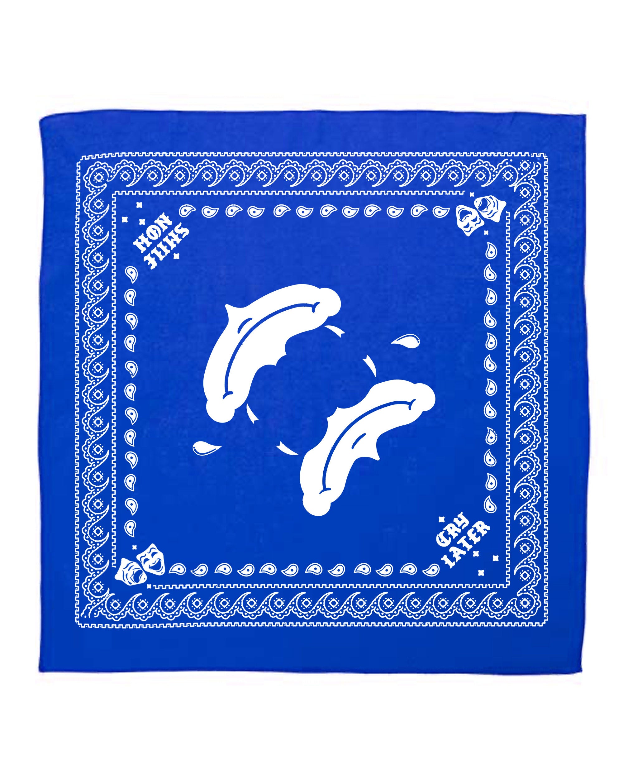 Smile Now Cry Laters Bandana (Royal Blue)