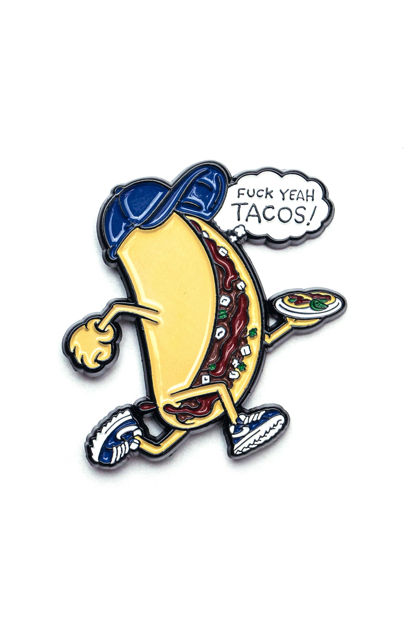 F Yeah Tacos Pin